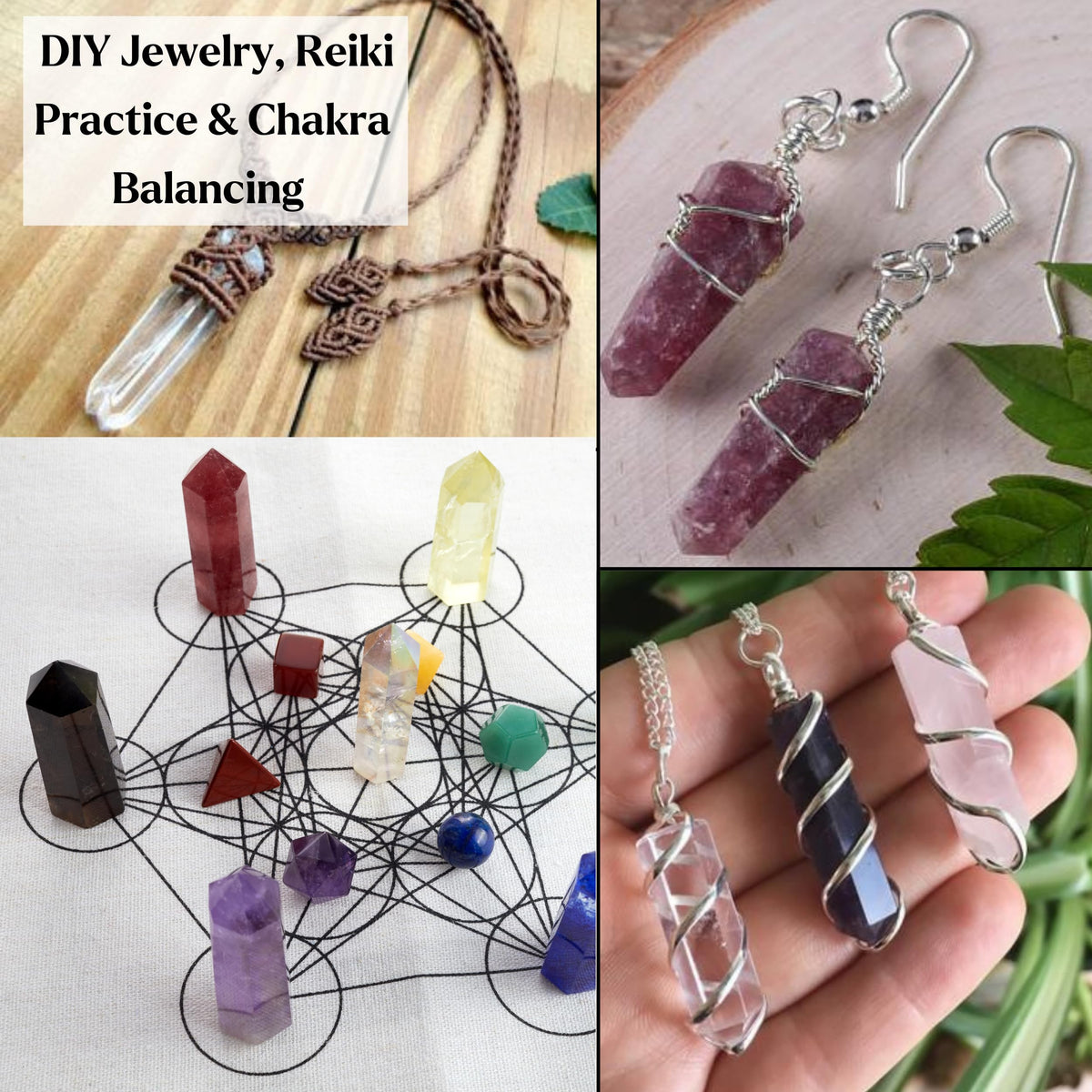 Amazing Gemstone Crystal Points Bulk 3 Pcs Healing Crystals and Stones - Hexagonal Healing Point Bulk Crystals for Crafts - Premium Gemstones and Crystals (Set of 11, Mix)