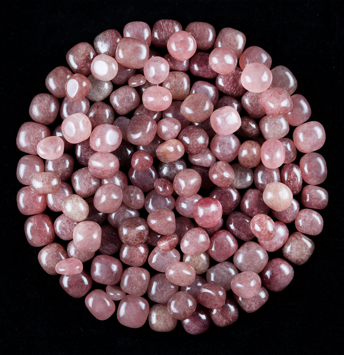"Crocon 1LB Strawberry Quartz Tumbled Stones and Natural Crystal 2000+ Carats for Reiki Healing Crystal Polished, Chakra Balancing, Reiki Gift, Home Decor Size : 20-25 mm"
