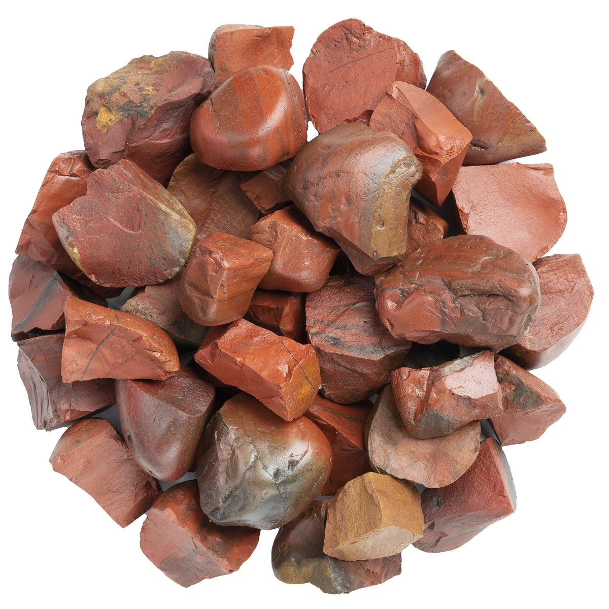 Crocon® 1LB Red Jasper Rough Bulk Rocks Natural Stone Spiritual Gifts Raw Gemstone Crystals and Stones Tumbling Cabbing Polishing Gem Mining Chakra Balancing Reiki Healing Home Office Décor
