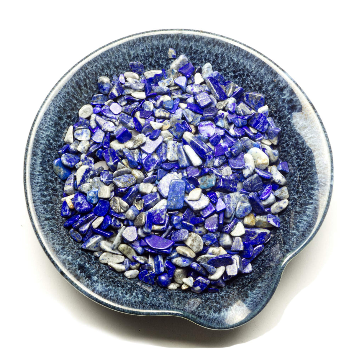 Cherry Tree Collection 1/2 Pound Polished Tumbled Gemstone Chips, Pebbles, Crystal Chips Bulk for Jewelry Making, Healing, Plants, Succulents, Aquariums, Decoration, Chakra (Lapis)