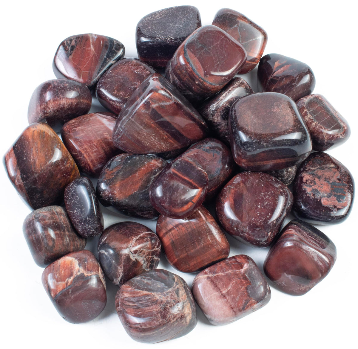"Crocon 1LB Red Tiger Eye Tumble Stones and Crystals Bulk 2000+ Carats Natural Crystal Kit for Reiki Healing Crystal Polished, Tumble Stones, Chakra Balancing, Reiki Gift, Home Decor Size : 20-25 mm"