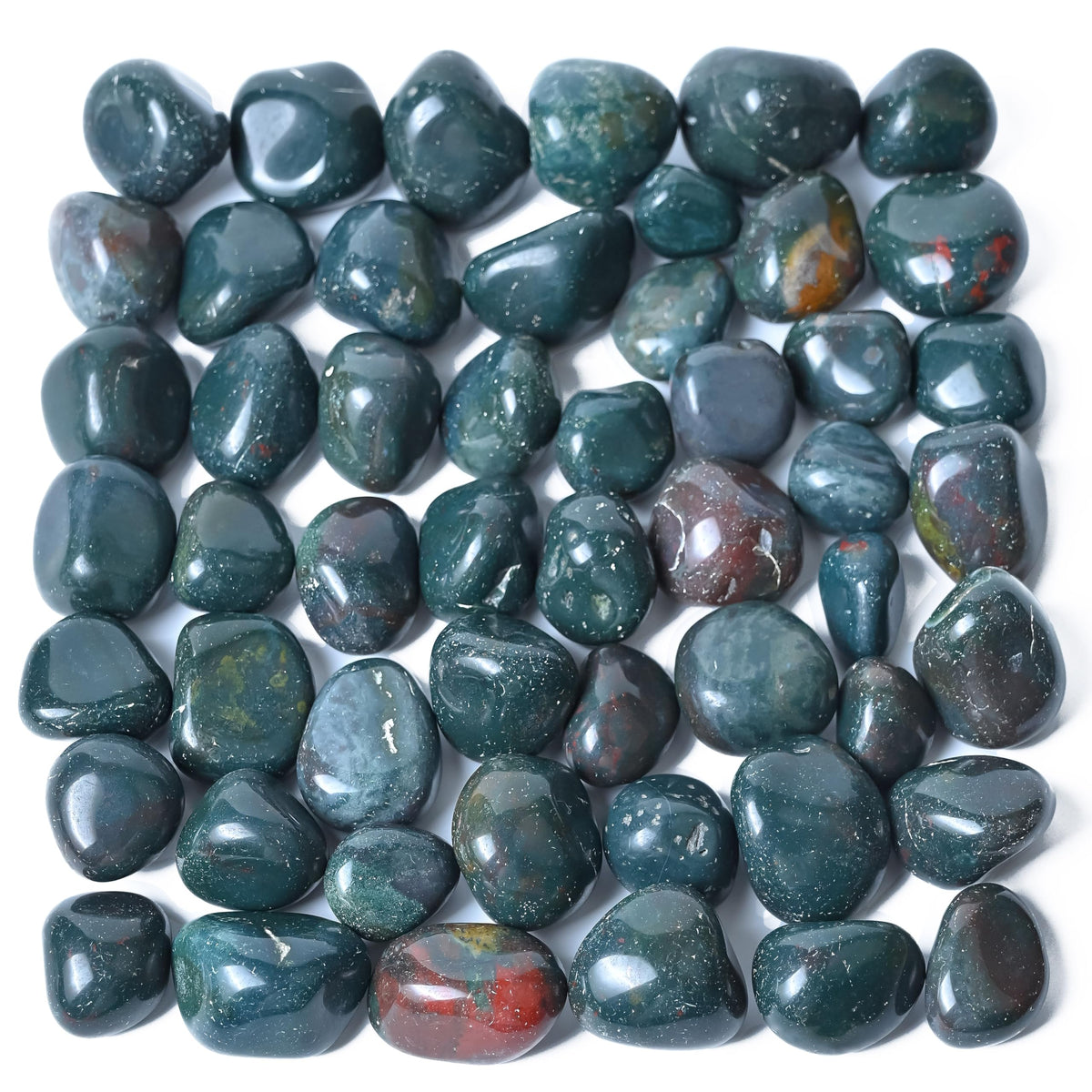 Crocon® 1LB Bloodstone Tumbled Stones and Crystals bulk 2000+ Carats Natural Crystal Kit for Reiki Healing Crystal Polished, Tumble Stones, Chakra Balancing, Reiki Gift, Home Decor Size : 2025 mm