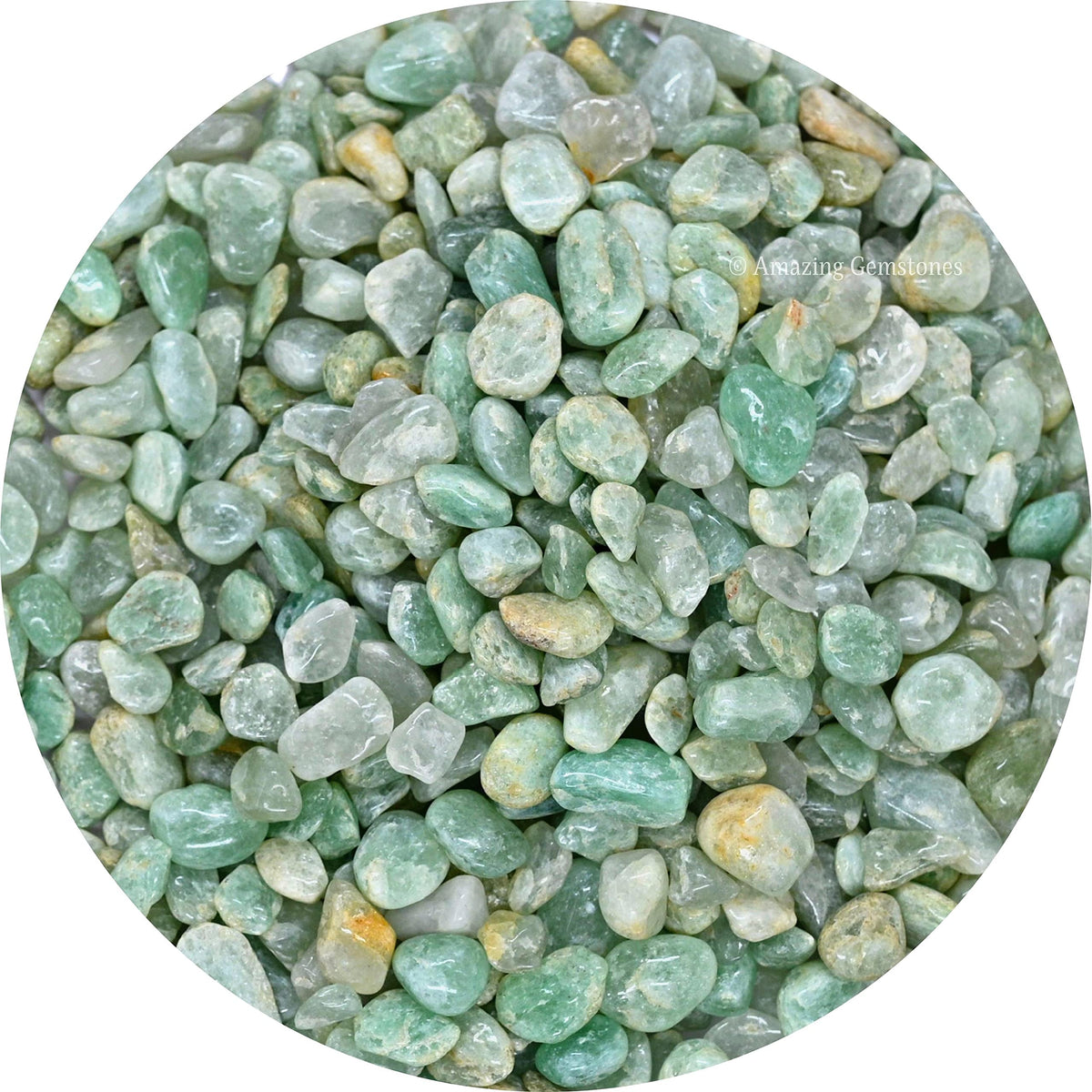 Amazing Gemstone Light Green Aventurine Crystal Chips Aquarium Gravel Rocks - Green Aventurine Chips Bulk Fish Tank Gravel, Small Tumbled Stone Chips and Tiny Crystals for Decoration