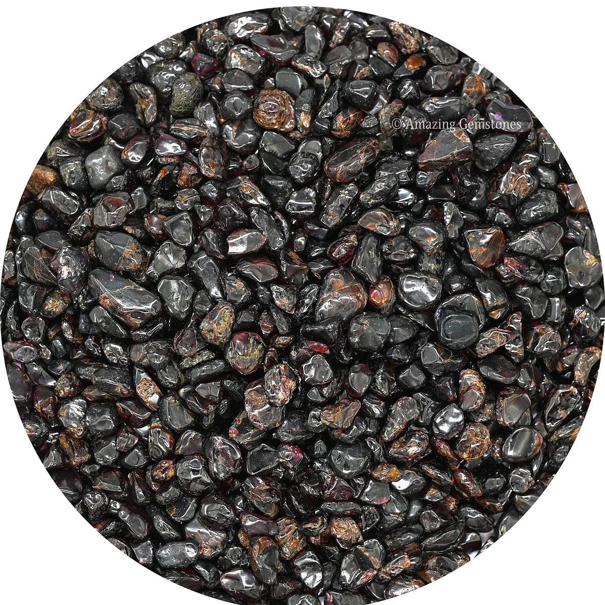 Amazing Gemstone Garnet Crystal Chips Aquarium Gravel Rocks - 1000+ Carat Garnet Chips Bulk Fish Tank Gravel, Small Tumbled Stone Chips and Tiny Crystals for Decoration (Natural AAA Grade Gemstones)