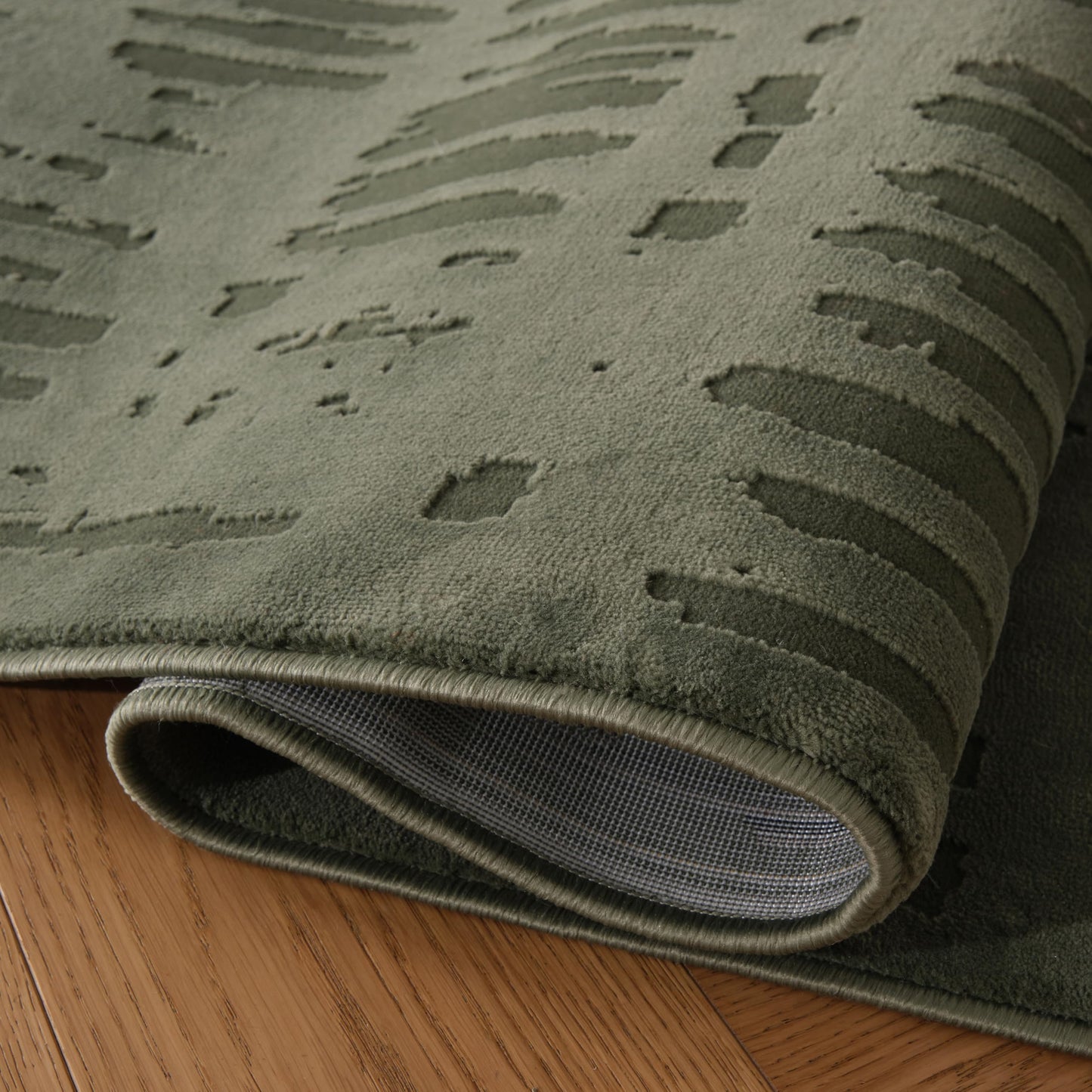 Revival Rugs Shell 8'x10' Area Rugs for Living Room Bedroom Dining Room - Washable, 100% Recycled, Oeko-TEX Certified, Modern, Medium Pile, Green