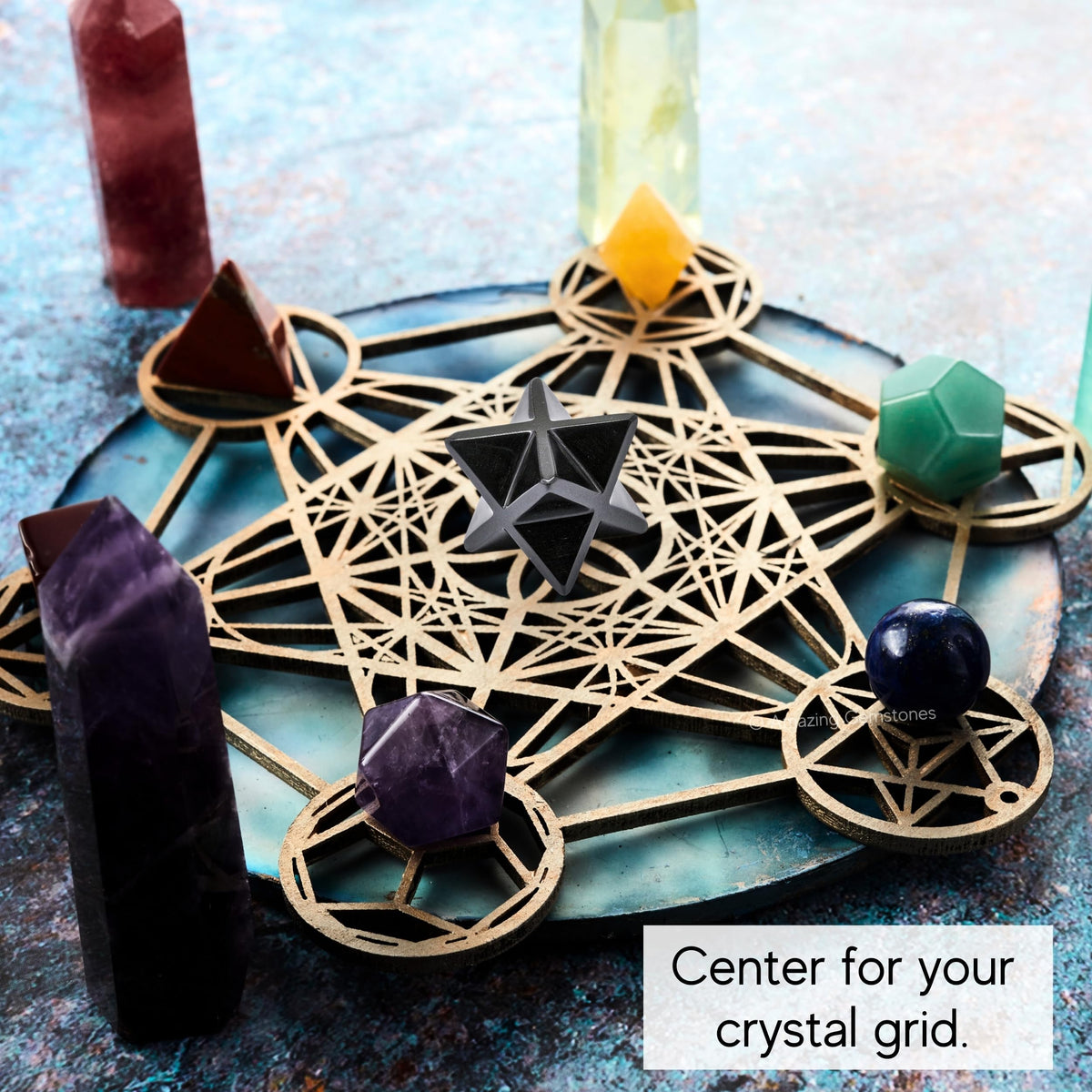Amazing Gemstone Black Obsidian Merkaba Crystal - 0.75 Inches Metaphysical Merkaba Star for Meditation - Energetic Tetrahedron Crystal and Healing Stones for Spiritual Growth and Healing (15-20mm)