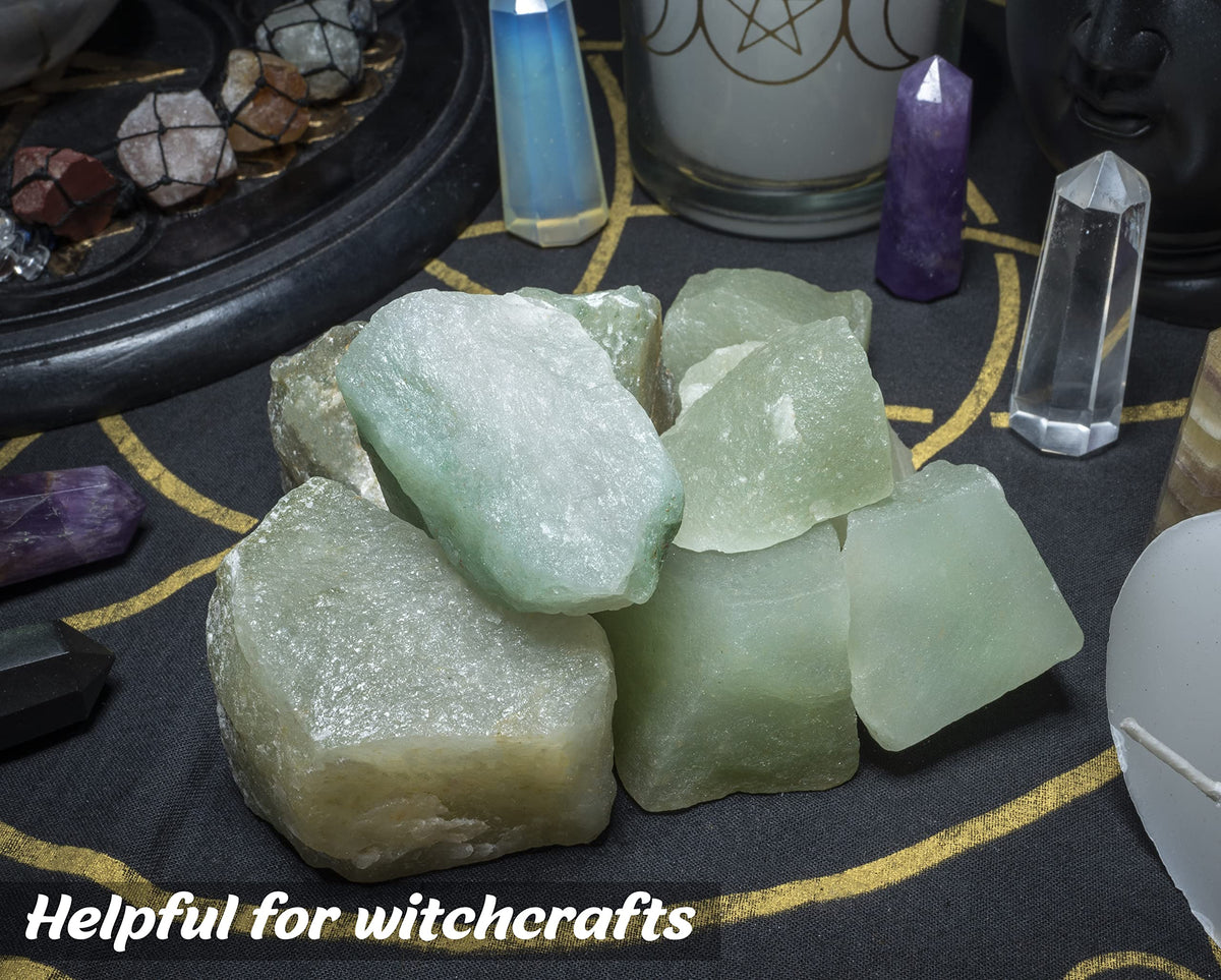 Green Jade Rough Gemstones For Jewelry Making, Raw Stones and Crystals Bulk, Tumbling Bulk, Polishing, Cabbing, Lapidary, Fountain Rocks, Decoration, Wire Wrapping, Gem Mining, Reiki Healing 1 lb