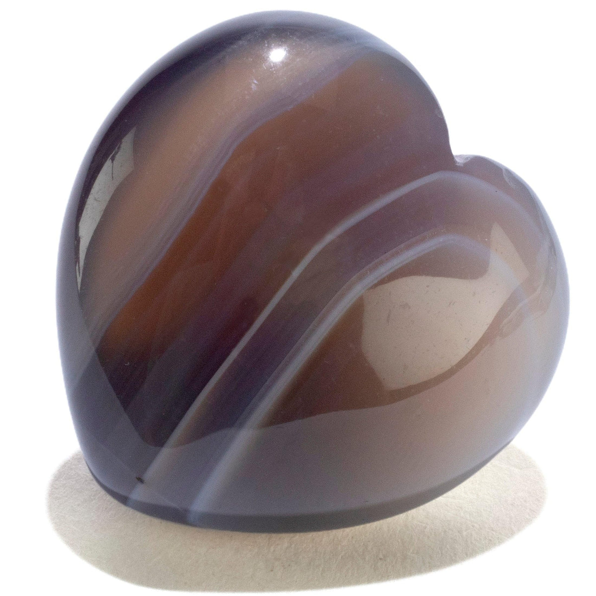 KALIFANO Agate Heart Carving with Healing Properties - High Energy Agata Reiki Worry Crystal Used for Soothing Anxiety and Stability