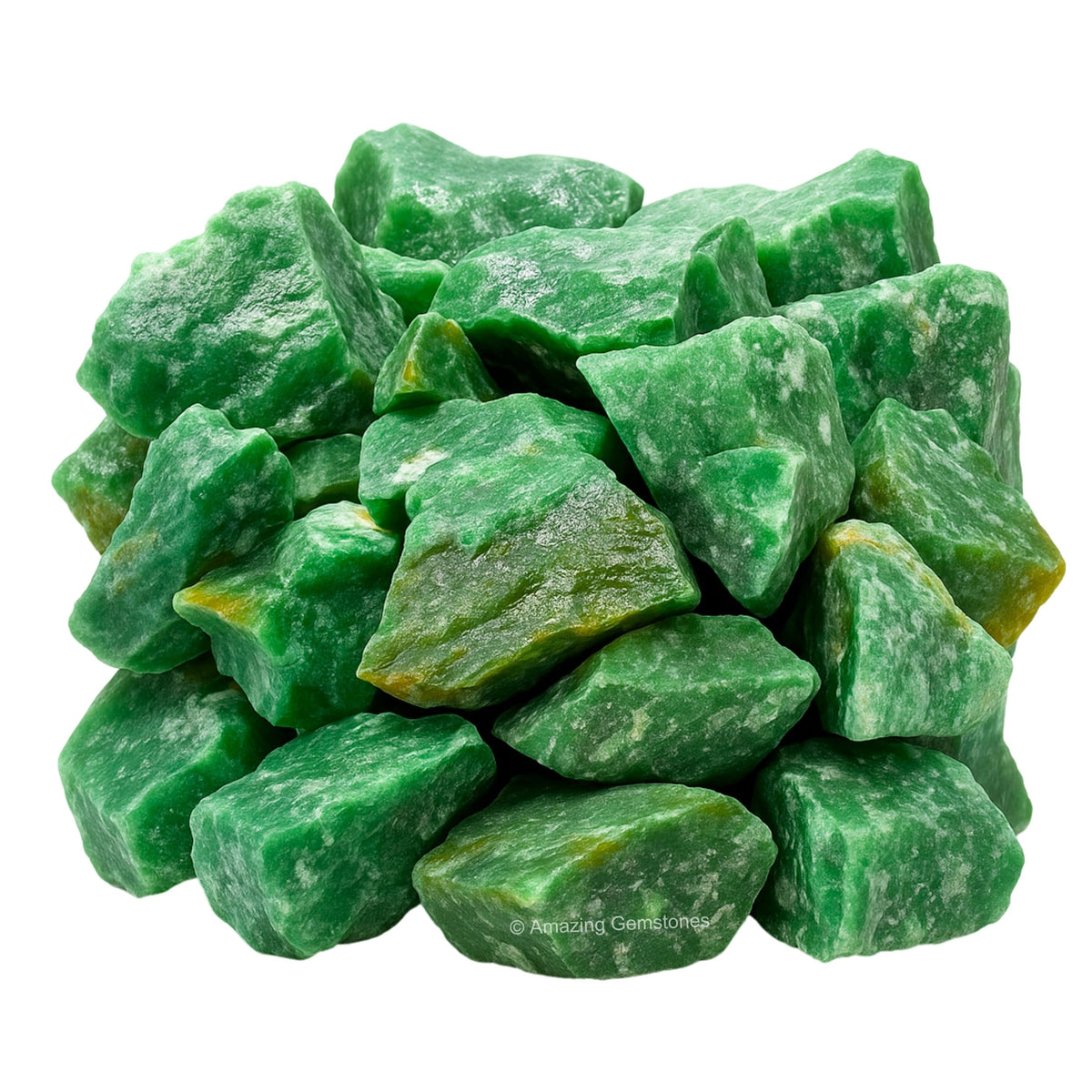 Amazing Gemstone Dark Green Aventurine Raw Crystals and Healing Stones, Natural Rocks for Tumbling - DIY Raw Stones and Crystals, 2 Pieces