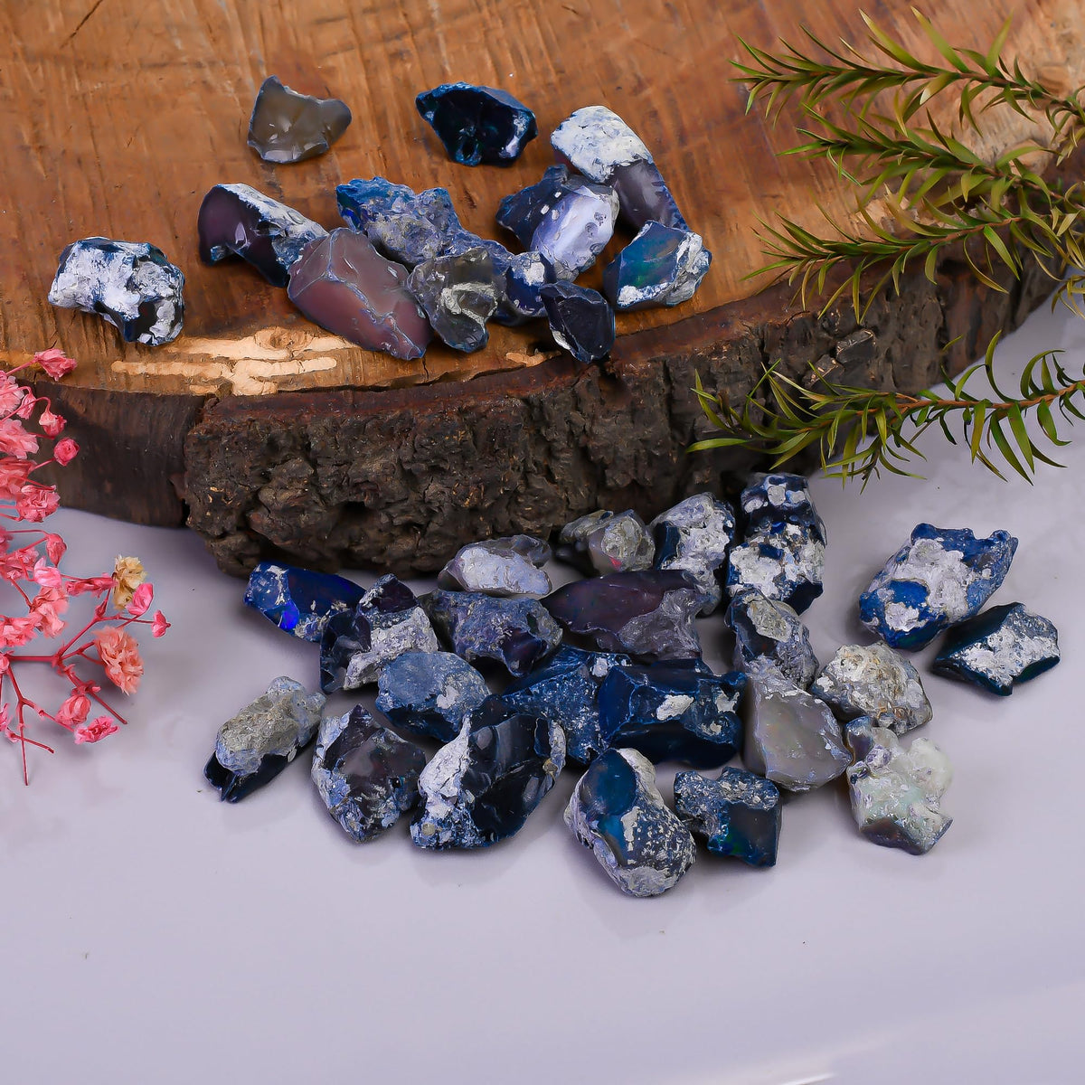 GEMKORA 100 carats Raw Black Opal Gemstone and Crystals, Wholesale Gemstone Lot, Rough Crystals, Rock Stones, Jewelry Making Supplies, DIY & Crafts, B Grade