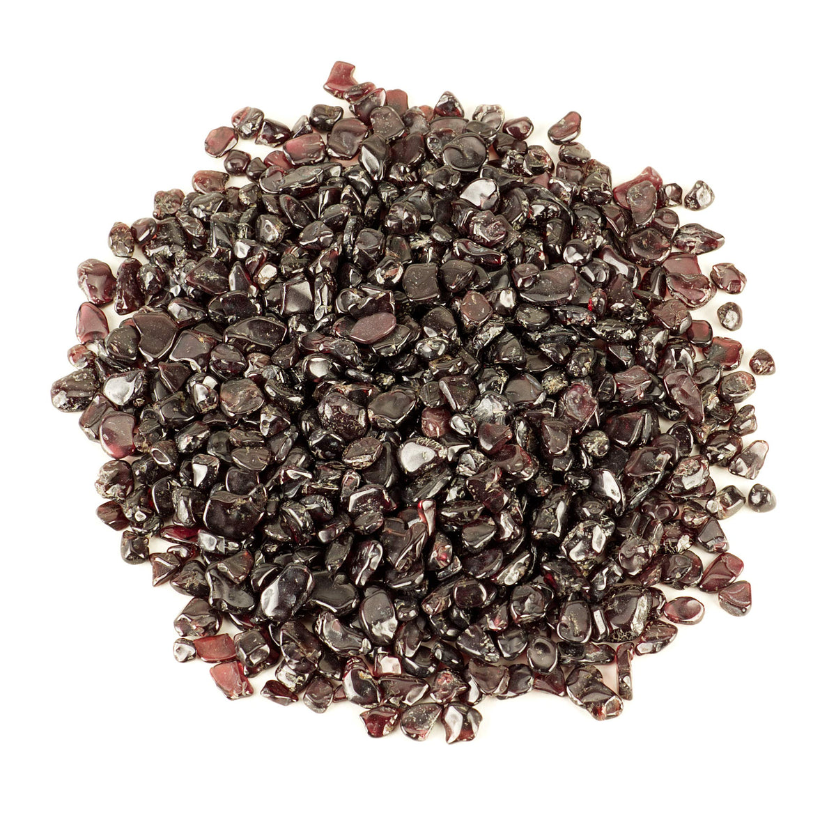 Cherry Tree Collection 1/2 Pound Polished Tumbled Gemstone Chips, Pebbles, Crystal Chips Bulk for Jewelry Making, Healing, Plants, Succulents, Aquariums, Decoration, Chakra (Garnet)