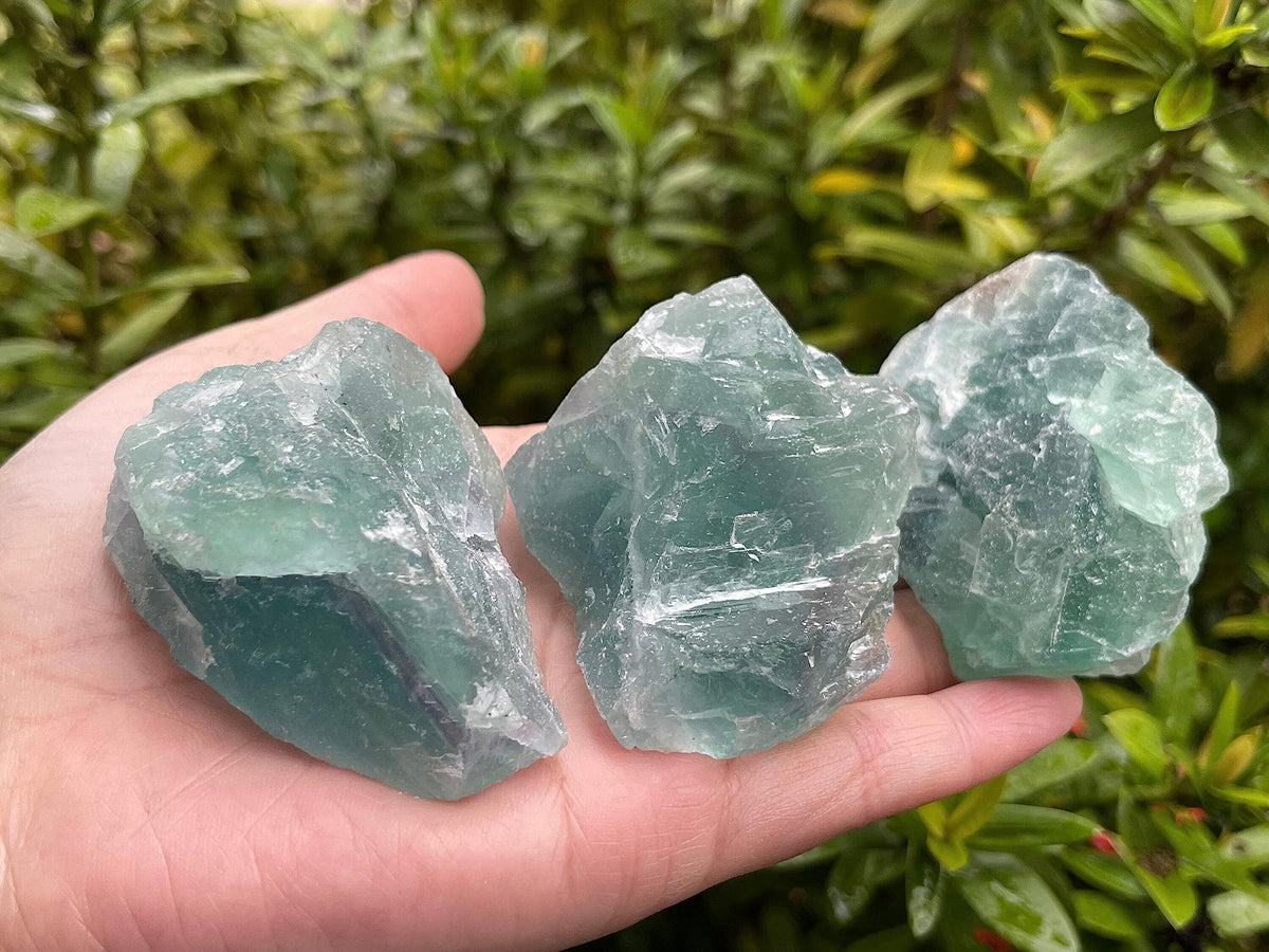 WHOLESALE Raw Green Fluorite Crystals, Natural Green Fluorite Stone, Natural Rough Green Fluorite crystals, Green Fluorite Rough, Green Fluorite Healing Crystals (Green Fluorite, 0.5 Pound)