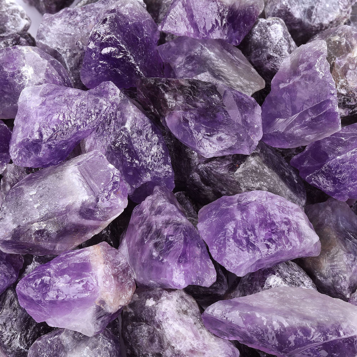 Top Plaza Bulk Healing Crystals Rough Stones Set - Large 1" Natural Raw Stones Crystal for Reiki Healing, Wicca, witchcraft, Tumbling, Cabbing, Fountain Rocks, Decoration, Polishing 1lb-Mixed Crystals