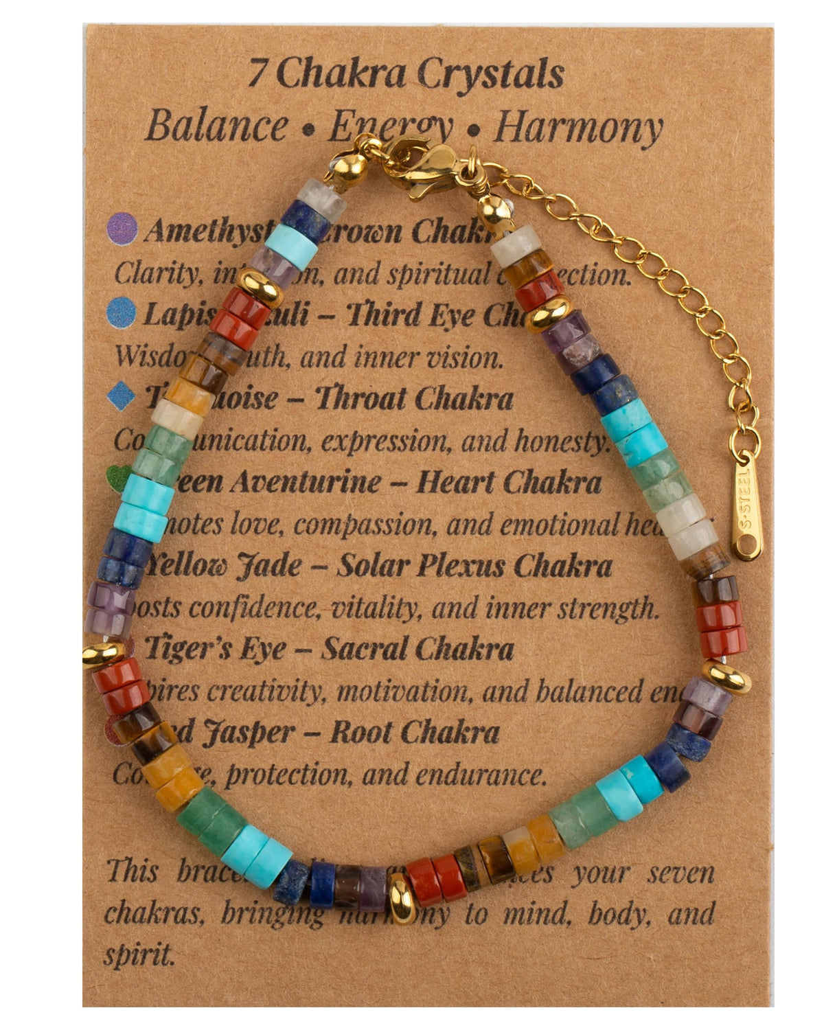 QianCannaor Crystals and Healing Stones Set for Anxiety, Relaxation Spiritual Crystals Gift for Meditation, Manifestation, Zen, Reiki, Fengshui (7 Chaka)