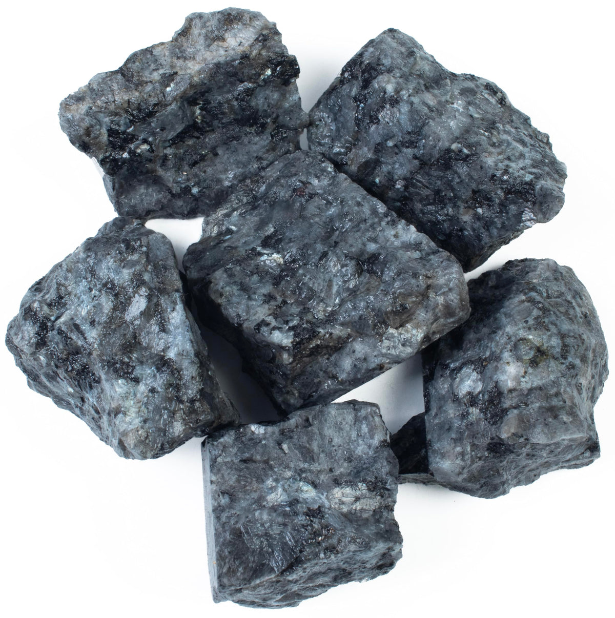 Crocon 1LB Larvikite Rough Bulk Natural Stone Raw Gemstone Tumbling Cabbing Polishing Mining Chakra Meditation Balancing Reiki Healing Good Luck Gift Home Office Decor