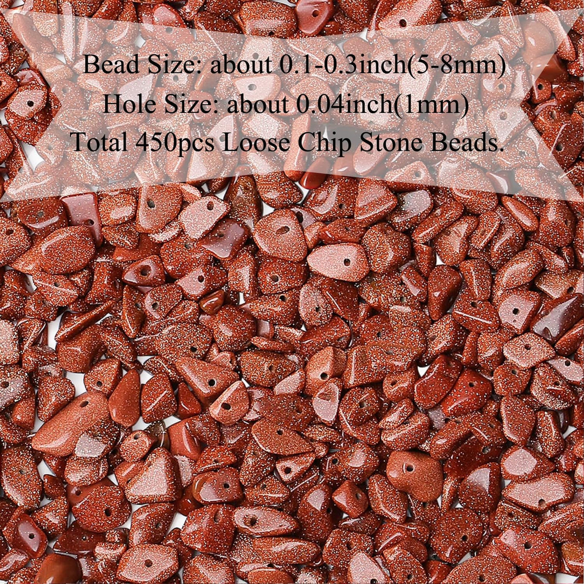 Natural Chip Stone Beads 450pcs Gold Sandstone Chips 5-8mm Irregular Healing Crystal Rocks Hole Drilled DIY Loose Gemstone Beads for Jewelry Making Bracelet Earrings Necklace Crafting