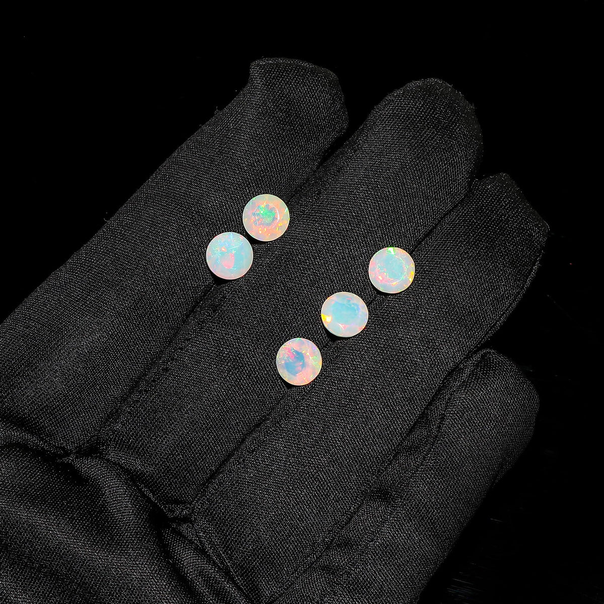 2 Pcs,7X7 MM, YASHEE Natural Ethiopian Opal,Briliant Cut, Round, Shape, Jewelry Making Supply, Chakra Energy Healing Gemstone, Real Crystal, Birthstone, Wholesale deal