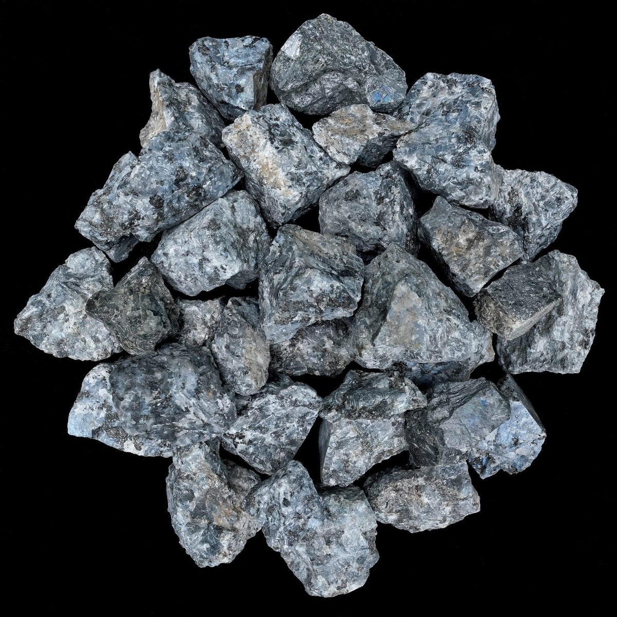 Crocon 1LB Larvikite Rough Bulk Natural Stone Raw Gemstone Tumbling Cabbing Polishing Mining Chakra Meditation Balancing Reiki Healing Good Luck Gift Home Office Decor