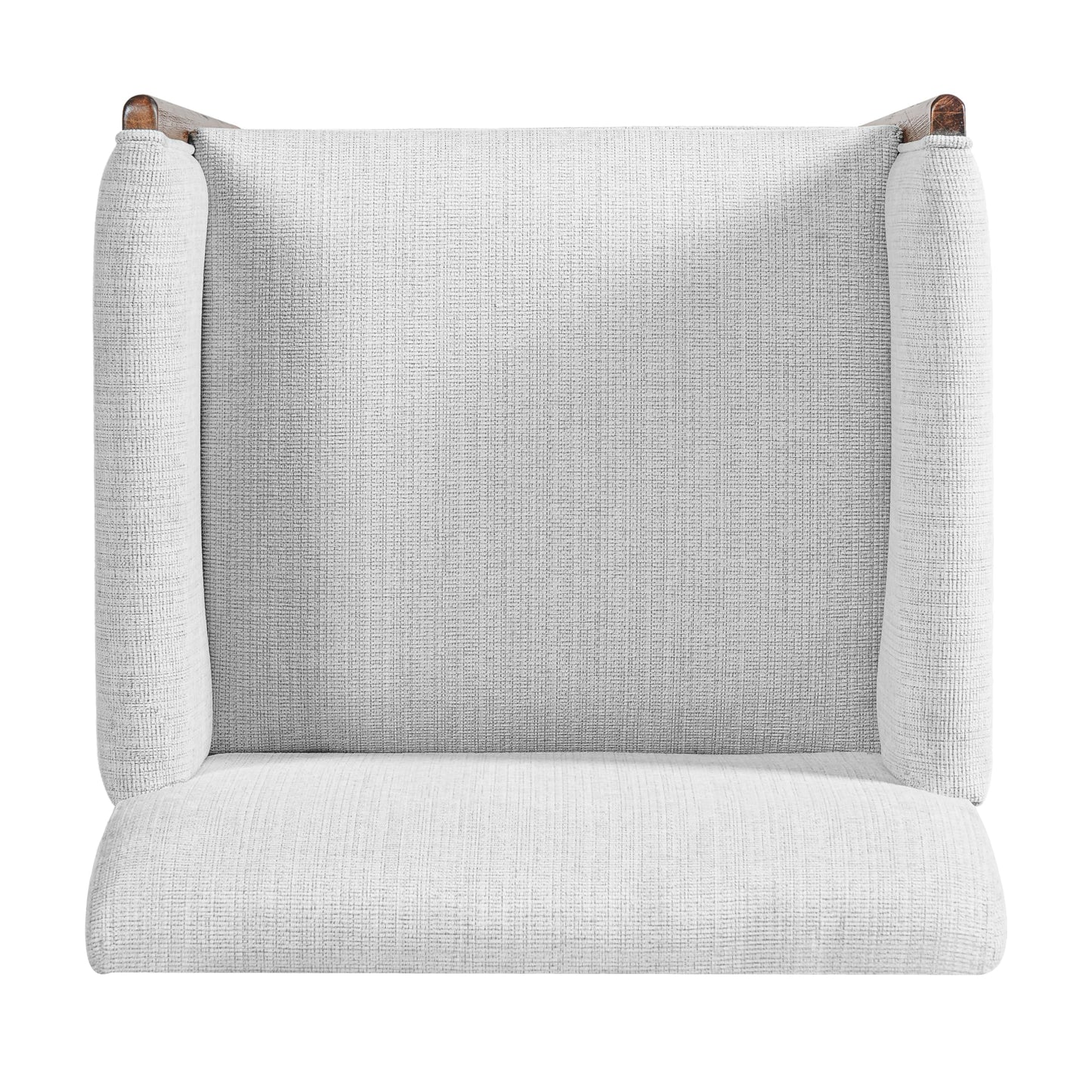 Merax Fabric Upholstered Solid Wood Counter Stools Set of 2, 24" Seat Height Counter Bar Stools with Backs & Arms, Modern Rustic Barstools for Kitchen Island Dining Room, Walnut