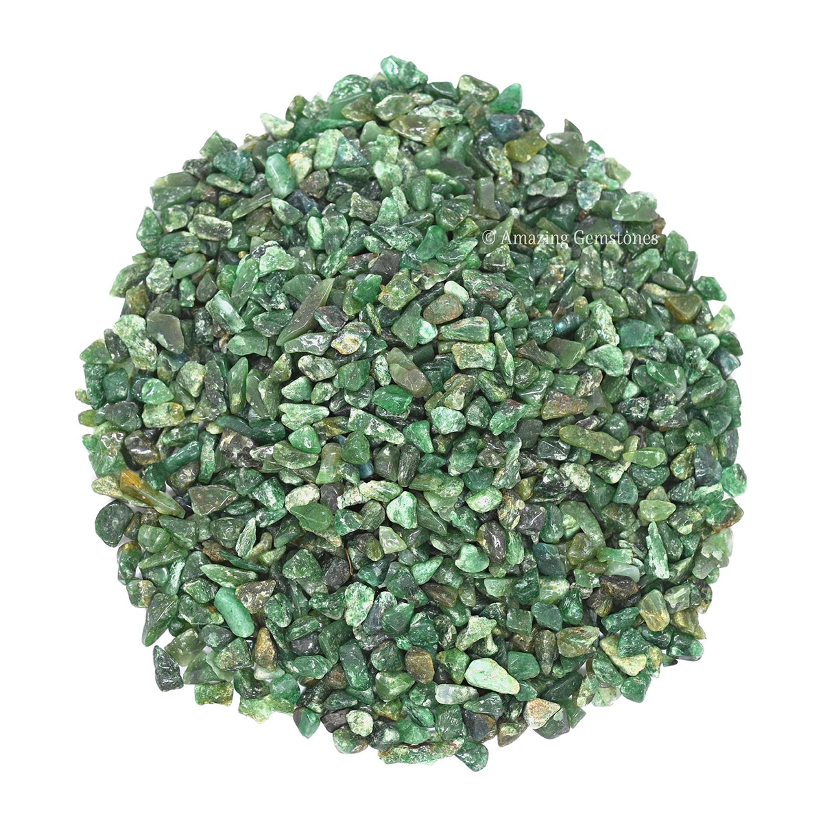 Green Aventurine Crystal Chips Aquarium Gravel Rocks - Green Aventurine Chips Bulk Fish Tank Gravel, Small Tumbled Stone Chips and Tiny Crystals for Decoration (Natural AAA Grade Gemstones)