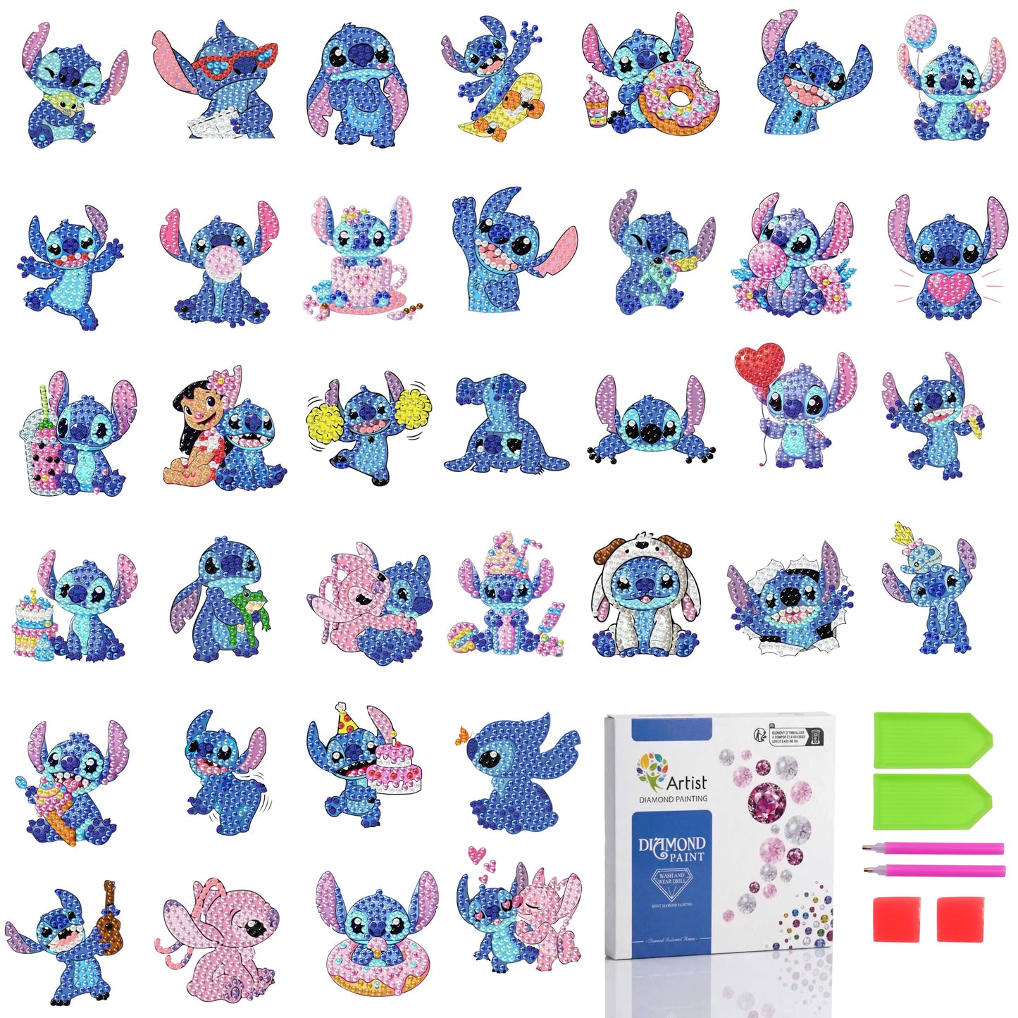 LWZAYS Diamond Art Kits for Kids Boys and Girls Ages 6-8-10-12 Easy to DIY Creative Diamond Art Sticker Craft by Numbers Kits for Kids and Adult Beginners