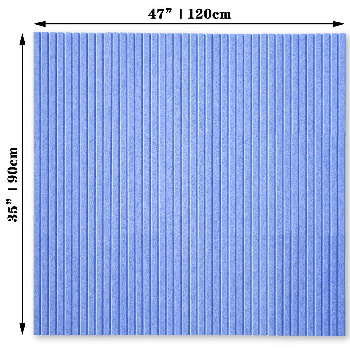 YOUDEFUL Large Cork Board Alternative-12 Pcs Self-Adhesive Felt Bulletin Board Tiles, Felt Pin Board Cork Board Tiles for Home Office Wall Decor, Tack Board 47"x35" (Light Blue