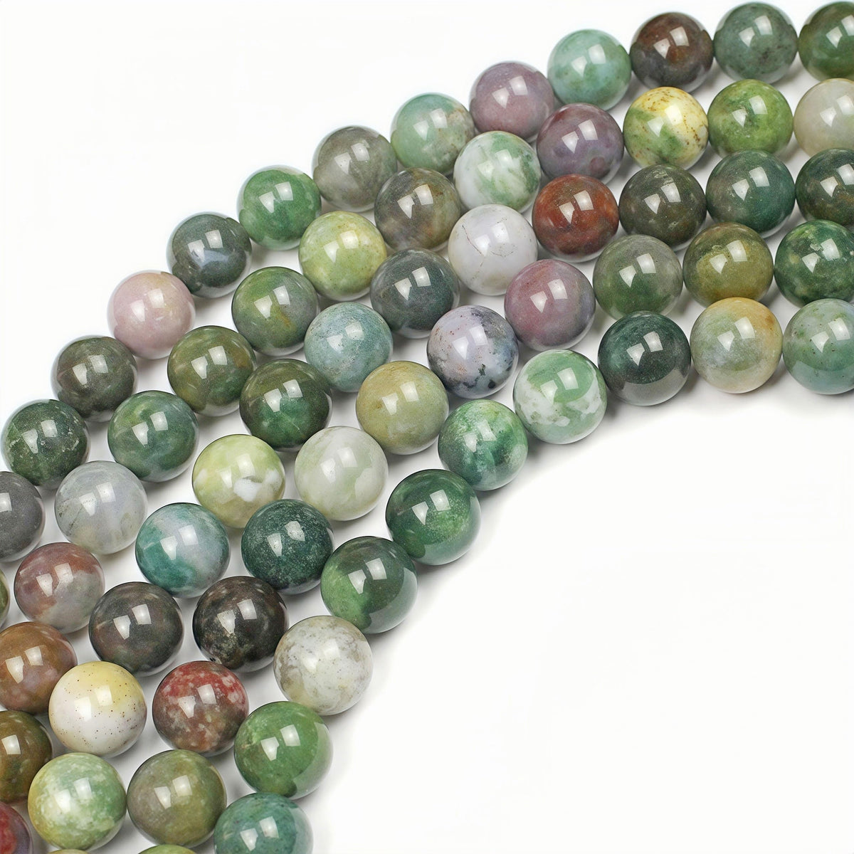 MJDCB AAA Natural Round India Agate Stone Beads Onyx Loose Beads for DIY Necklace Bracelat Jewelry Making Strand 15"(8mm)