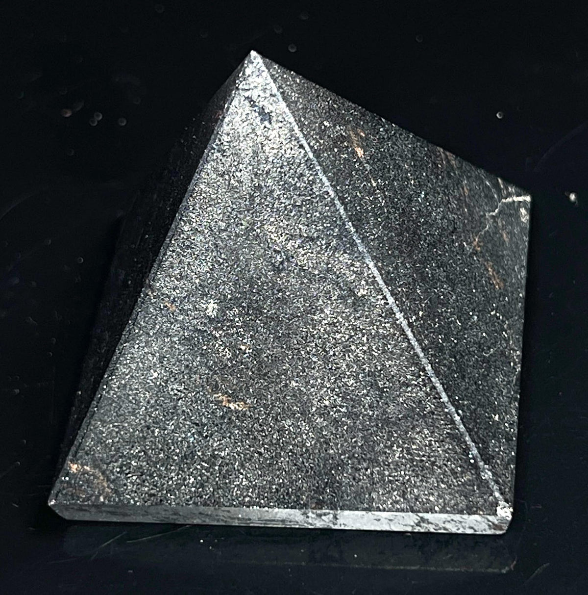 Hematite Energy Pyramid – Birthstone Meditation & Balance Stone, 2 Inch