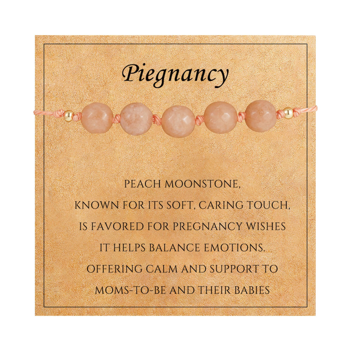 Fezodo Pregnancy Gifts for Expecting Mom, Protection Crystals Natural Energy Healing Crystal Beaded Bracelet Empath Protection Bracelet for Women Chistmas Valentines day Birthday Gift for Friends Women