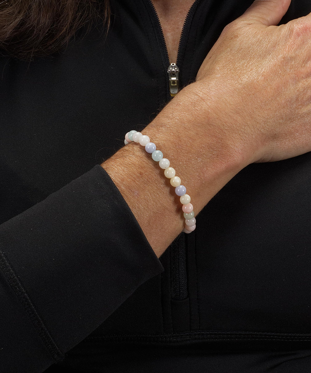 Cherry Tree Collection - Small, Medium, Large Sizes - Gemstone Beaded Bracelets For Women and Men - 6mm Round Beads (Multi-Beryl - Medium)