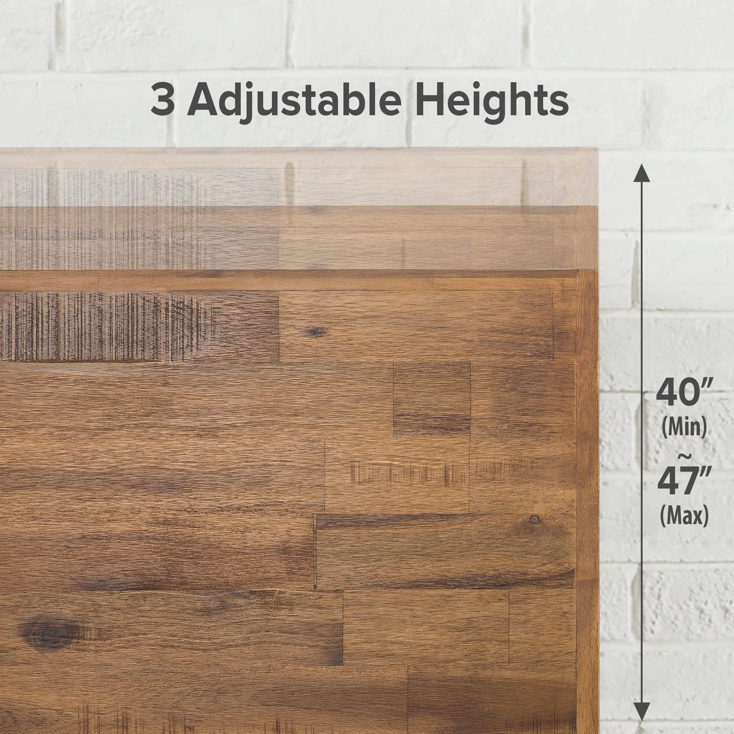 Zinus Tricia Wood Platform Bed Frame with Adjustable Headboard/Wood Slat Support with No Box Spring Needed/Easy Assembly, King