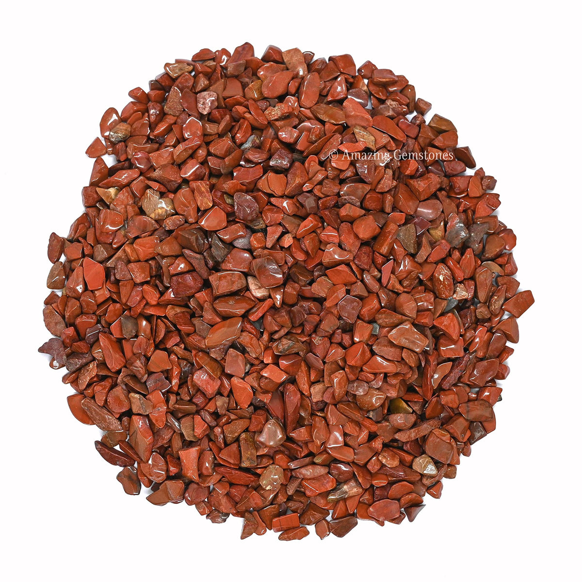 Red Jasper Crystal Chips and Rocks - Aquarium Gravel, Small Tumbled Stones and Tiny Crystals for Decoration (Natural AAA Grade Gemstones)