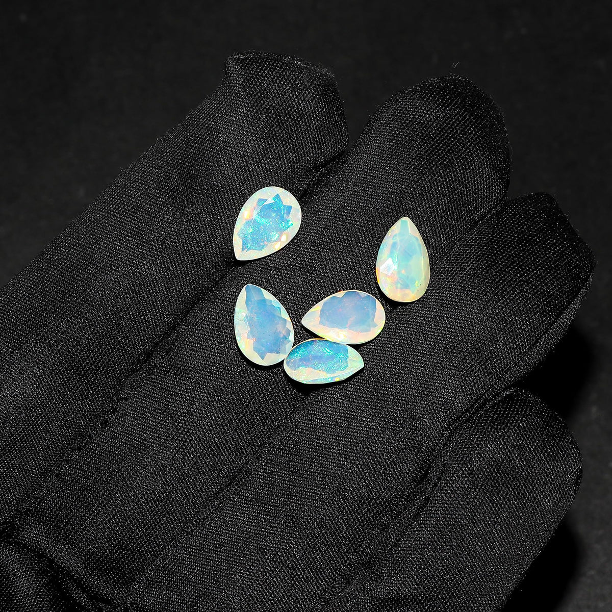 1 PCS,10X7 MM, AURA GEMS Natural Ethiopian Opal,Briliant Cut, Pear Shape, Jewelry Making Supply, Chakra Energy Healing Gemstone, Real Crystal, Birthstone, Wholesale deal