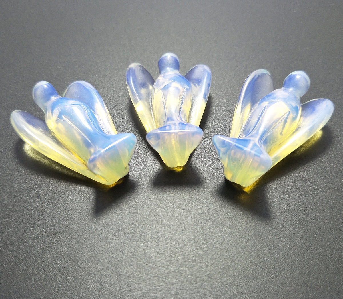 Mina Heal Prayer Angels Guardian Angels Made Opalite Stones, Pocket Size, Free Standing