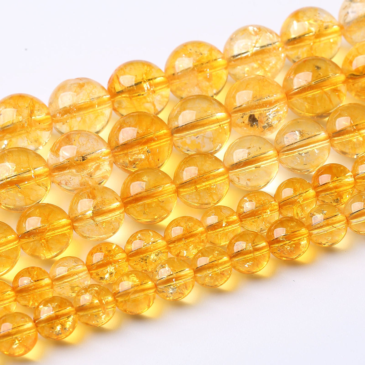 35PCS 10MM Beads Natural Citrine Stone Round Loose Beads Gemstones for Jewelry Making DIY 15Inches Gemstones for Jewelry Making DIY 15Inches