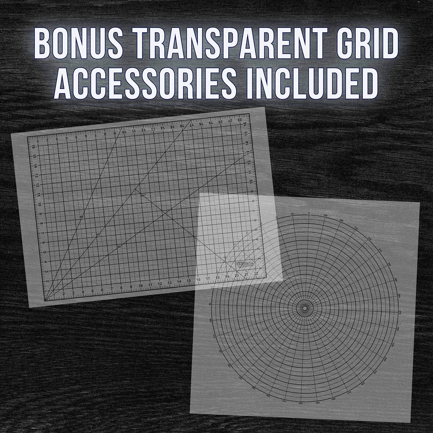 U.S. Art Supply Lightmaster 17"x24" (A2) LED Lightbox Board - 32.5" Diagonal, Ultra-Thin, Dimmable Light Pad - Measuring Grid & Protractor Included - 110V, Flicker-Free, Portable, 50,000 Hour LEDs