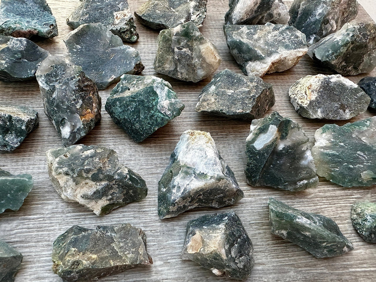 GAF TREASURES Wholesale Raw Tree Agate Crystals, Natural Tree Agate, Natural Rough Tree Agate Crystals, Tree Agate Healing Crystals (Tree Agate, 0.5 Pound)